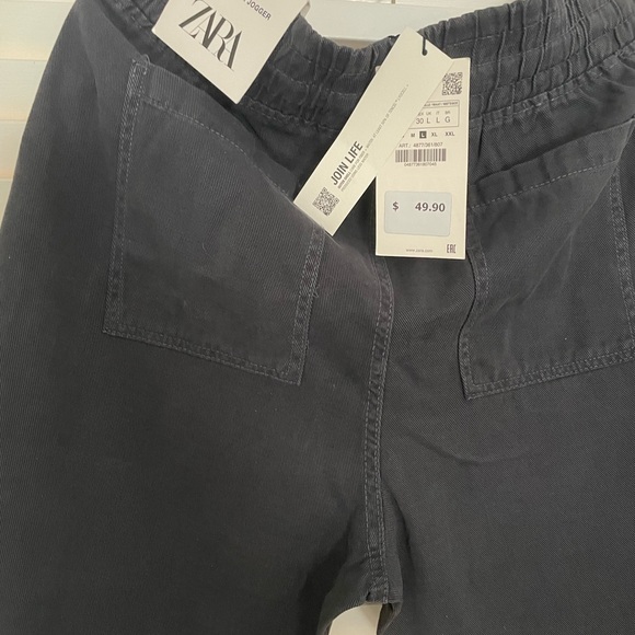 Raw hem Slate gray Joggers - Picture 1 of 3